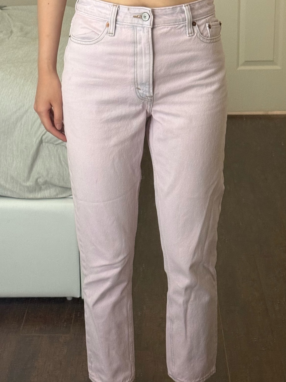 Abercrombie pink straight leg pants